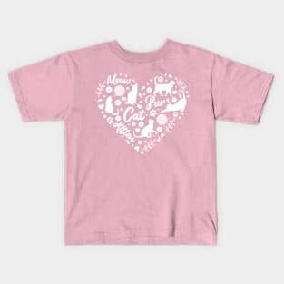 Cat Heart Kids T-Shirt